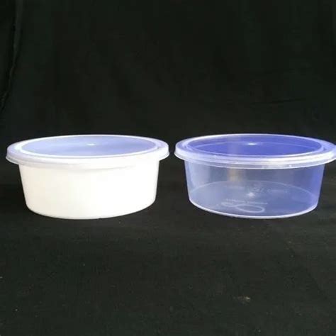 White Plastic 250 Ml Disposable Food Container At Rs 260piece In