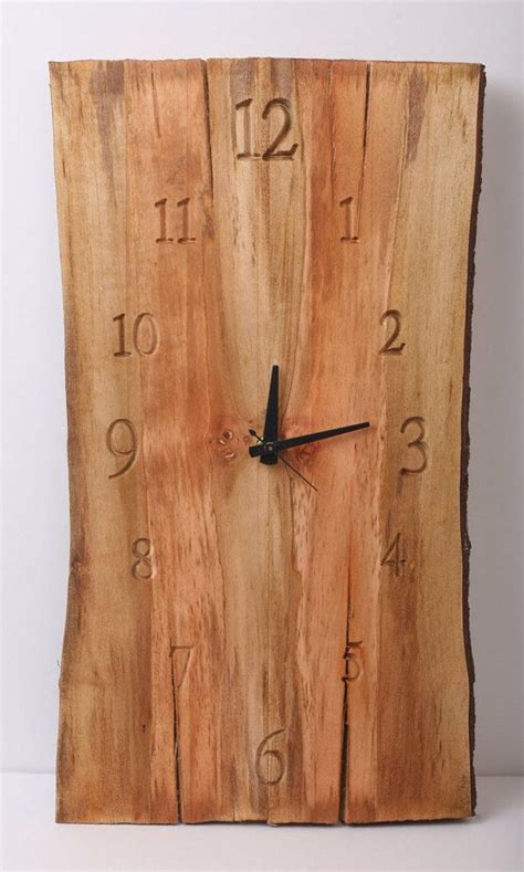 Our stone countertops also come with the backsplash, so no additional items are needed to give your kitchen a new, uniform look. Live Edge, Bark edge, Weathered, Shabby, Natural, Wooden Clock, Rectangular Clock, Rus… | Ideias ...
