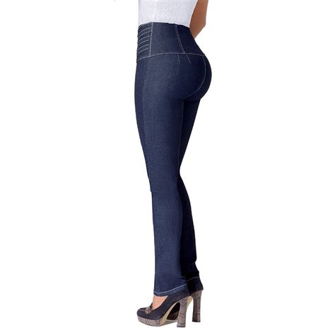 push up jeans hoge taille met taillevormer