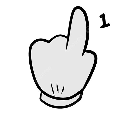 Number One Hand Clipart Transparent Png Hd Cartoon Hand Drawn Number