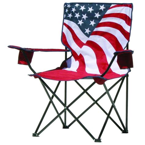 Quik Chair American Flag Pattern Folding Patio Quad Chair 133924 The