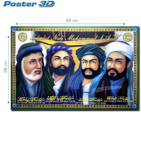 Jual Poster 3D Sahabat Nabi Muhammad S A W 3D226 38 X 58 Cm Lukisan