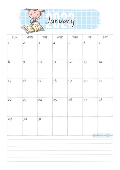 2022 2023 Cute Calendar For Kids Free Printable Cute Freebies For