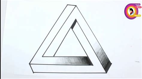 Learn How To Draw An Impossible Triangle Simple Steps Drawing Lesson