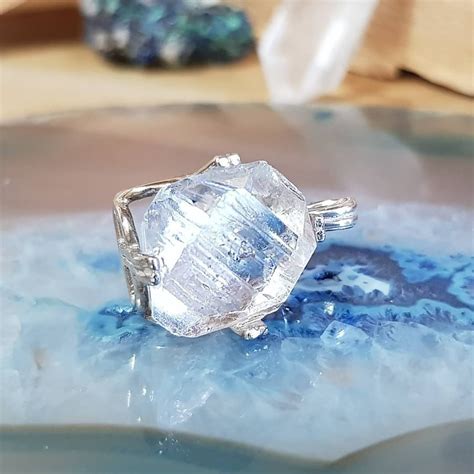 Diamante Herkimer Natural Calidad Extra Aaa Engarzada En Plata Etsy