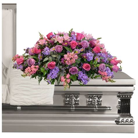 Gg16s03 Pink And Lavender Tribute Casket Spray The Garden Gate Yuba
