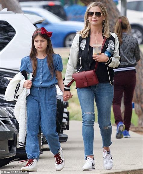 Sarah Michelle Gellar Looks Every Inch The Cool Mom In Bomber Jacket
