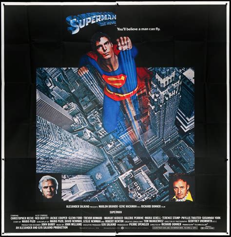 Superman The Movie 1978 Original Six Sheet Movie Poster Original