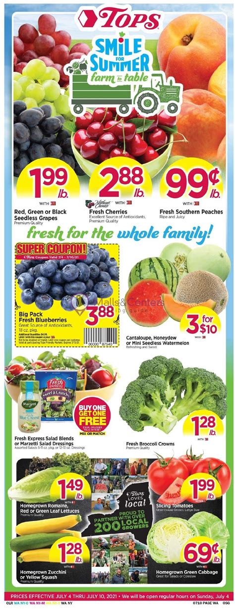 Tops Markets Weekly Ad Sales And Flyers Specials Mallscenters
