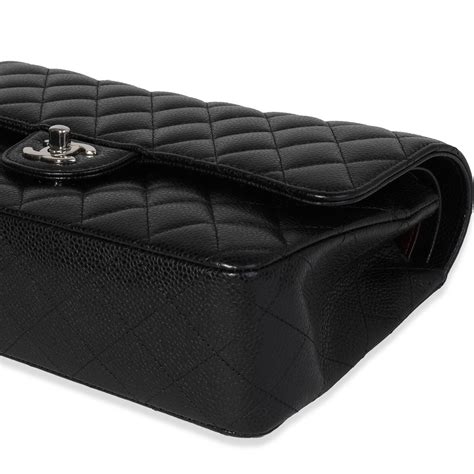 Chanel Black Quilted Caviar Medium Classic Double Flap Bag Mygemma
