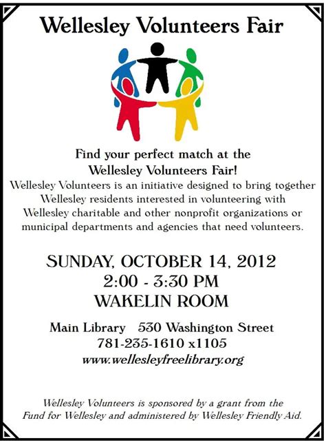 Volunteer Fair Flyer The Swellesley Report News About Wellesley Massachusetts