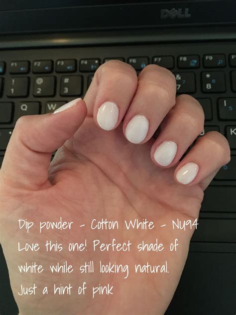 Dip Powder Cotton White Nu94 Dip Nail Colors Dip Powder Nails