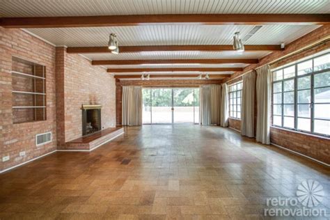 A light gray color will also look nice for your fireplace. 1954 Texas time capsule house - original cork floors ...