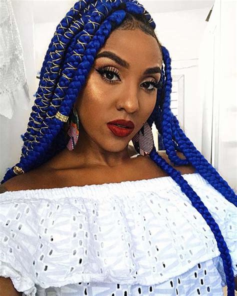 Pretty Box Braids With Color For Every Season Page Of Stayglam