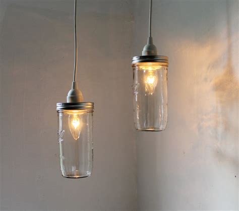 Stargaze Set Of 2 Hanging Mason Jar Pendant Lights By Bootsngus
