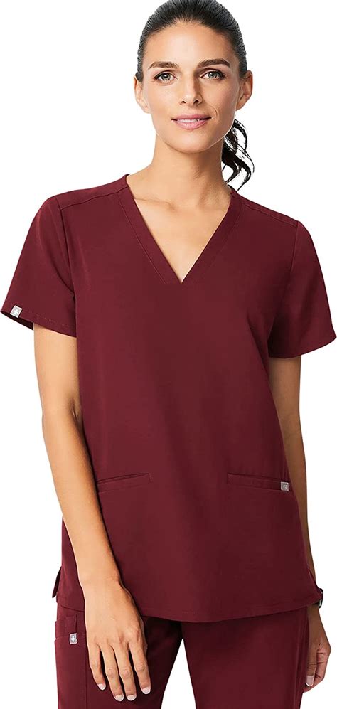 figs casma three pocket scrub top for women tailored fit super soft stretch anti wrinkle