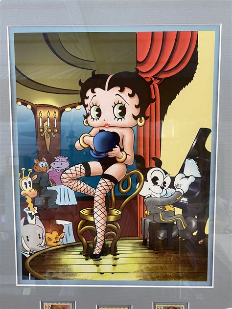Vintage 1997 Framed Betty Boop A Song And A Smile Etsy