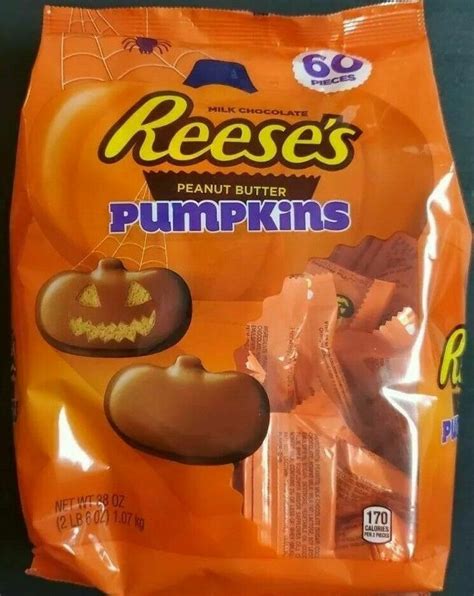 Reeses Peanut Butter Cup Pumpkins 38oz Bag 60 Count Bag 032020