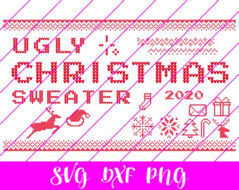 Ugly christmas sweater svg
