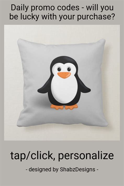 Cute Baby Penguin Throw Pillow In 2020 Cute
