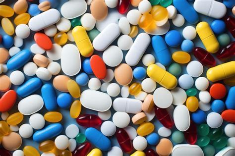 Premium Ai Image Background With Many Different Medications
