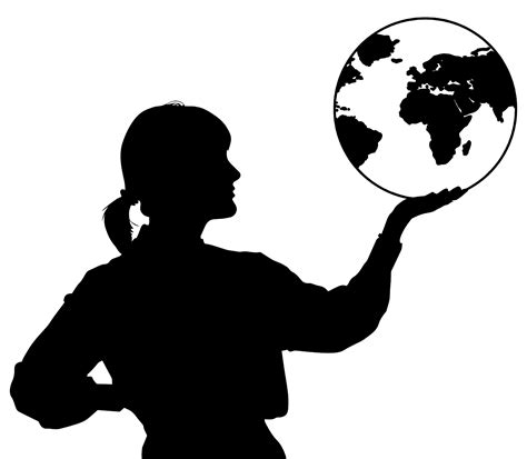 Woman Holding Globe In Hand Transparent PNG StickPNG