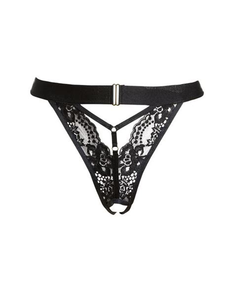 Hunkemöller Brixton Open Gusset Brazillian Panties In Black Lyst