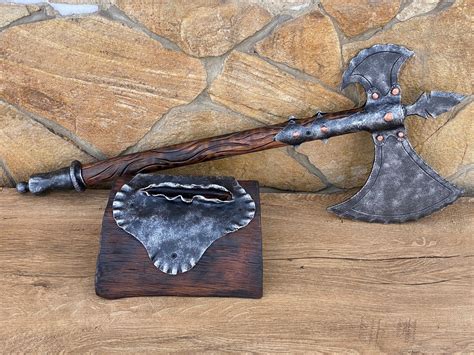 Medieval Axe Decorative Axe Viking Axe Hand Forged Axe Etsy
