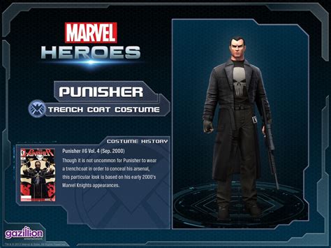 Punisher Marvel Heroes Complete Costume List