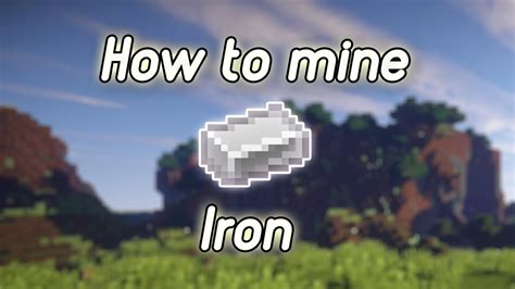 How To Mine Iron In Minecraft Youtube