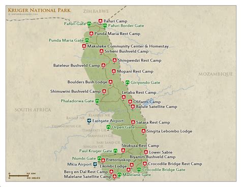 Kruger Np Map Detailed Map Of Kruger National Park