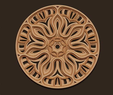 3d Layered Vector Cutting File For Laser Cut Eps Cnc Router Glowforge