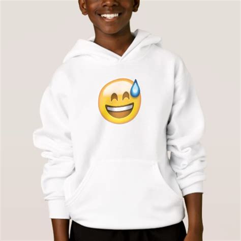 Smiling Face With Open Mouth And Cold Sweat Emoji Hoodie Emojiprints
