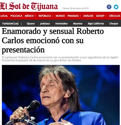 Enamorado Y Sensual Roberto Carlos Emocionó Con Su Presentación Roberto Carlos
