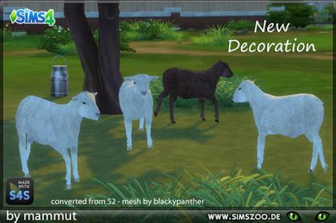 Sims 4 Ccs The Best Sheep By Mammut Blackys Sims Zoo Sims 4