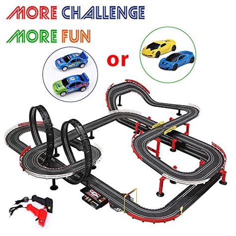 Buy Starrybay 143 Scale Electric Rc Slot Car Racing Track Sets Dual