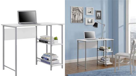 The desktop can hold up to 100 lbs. Mainstays Basic Metal Student Desk, $34 at Walmart (Reg ...