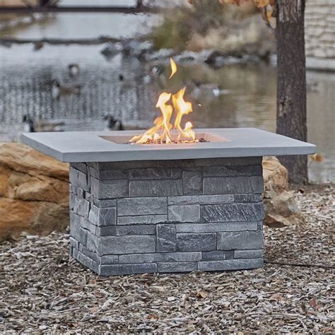 Your source for diy gas fire pit kits, lifetime warranted marine grade 316 stainless burners, complete propane and natural gas kits, fire table and fire pit inserts, hoses and accessories. Ledgestone Square Concrete Propane/Natural Gas Fire Pit ...