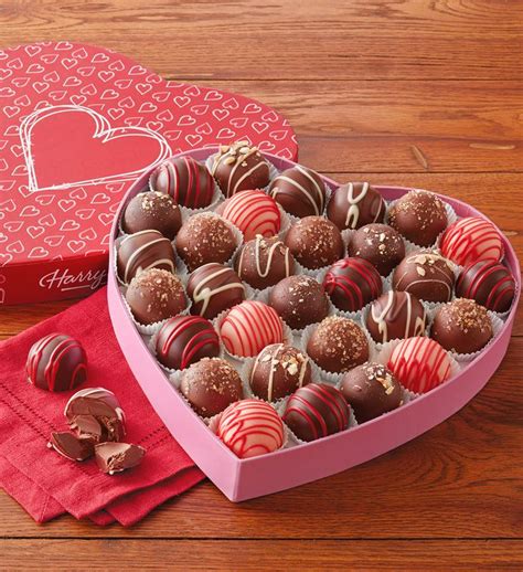 Chocolate Truffles In Valentines Day Heart Box