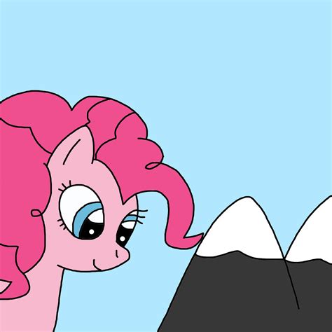 Giantess Pinkie Pie Looking At Two Mountains By Ultra Shounen Kai Z On