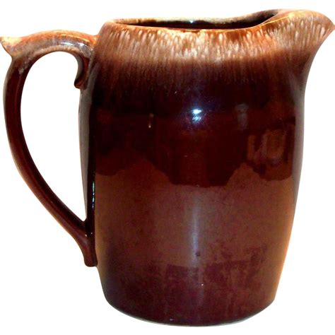 Mccoy Brown Drip Pottery Pitcher From Theantiquechasers On Ruby Lane