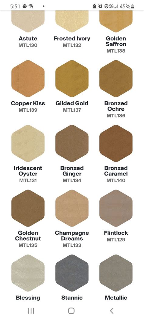 The Color Chart For All Different Types Of Paint Colors And Their