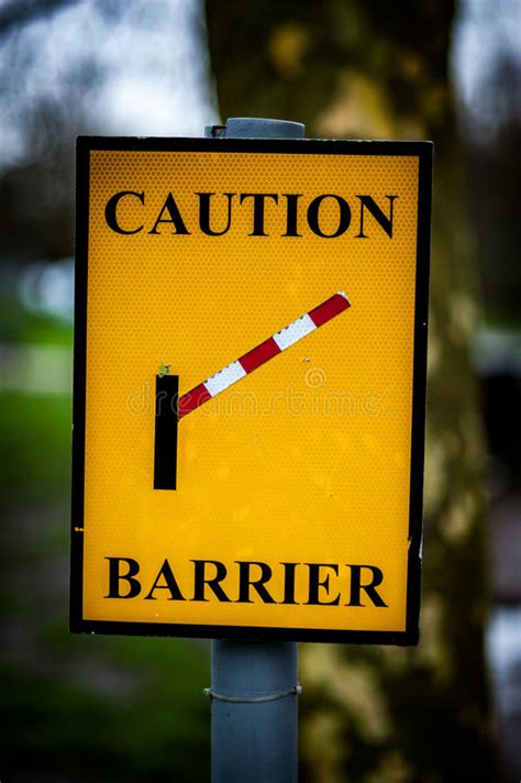 Caution Barrier Sign Stock Image Image Of Exit General