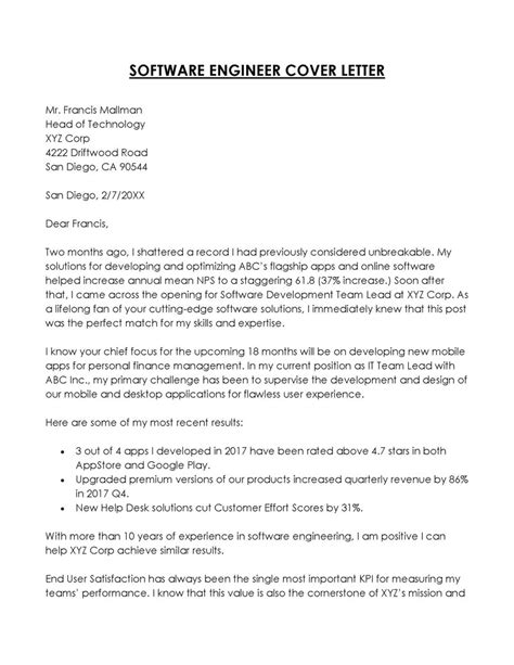 20 Best It Information Technology Cover Letter Examples