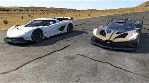 Bugatti Bolide Vs Koenigsegg Jesko At California Raceway Youtube