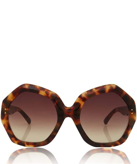 Linda Farrow Tortoiseshell Angular Acetate Sunglasses Womens Sunglasses By Linda Farrow