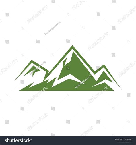 Mountain Landscape Design Logo Vector Stock Vector Royalty Free