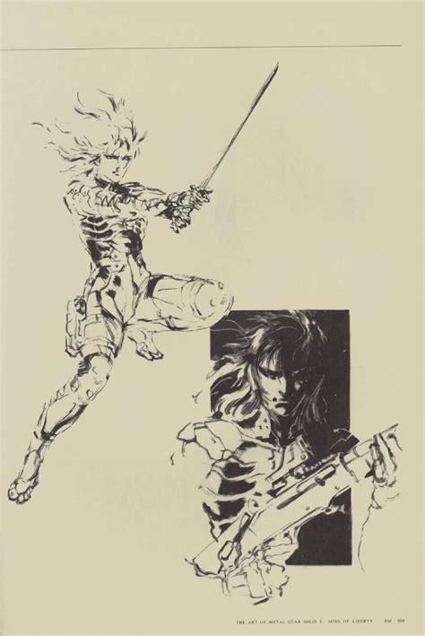 Metal Gear Solid 2 Concept Art Raiden Concept Art 메탈 기어 캐릭터 디자인