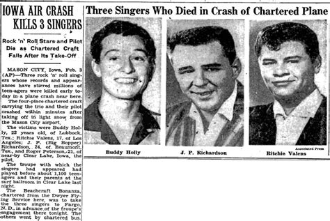 New York Times Otd On Twitter In The Paper Otd In 1959 Buddy Holly Ritchie Valens And J P