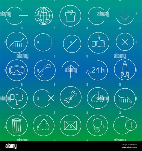 Set Of Linear Universal Icons Vector Illustration Stock Vector Image